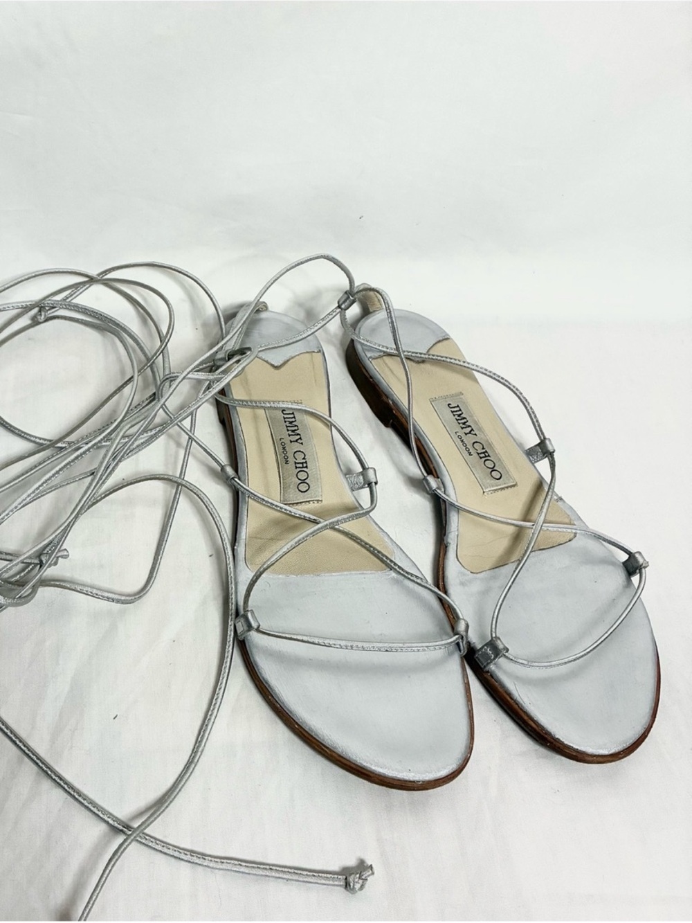 Jimmy Choo Leather Wrap Around Sandals